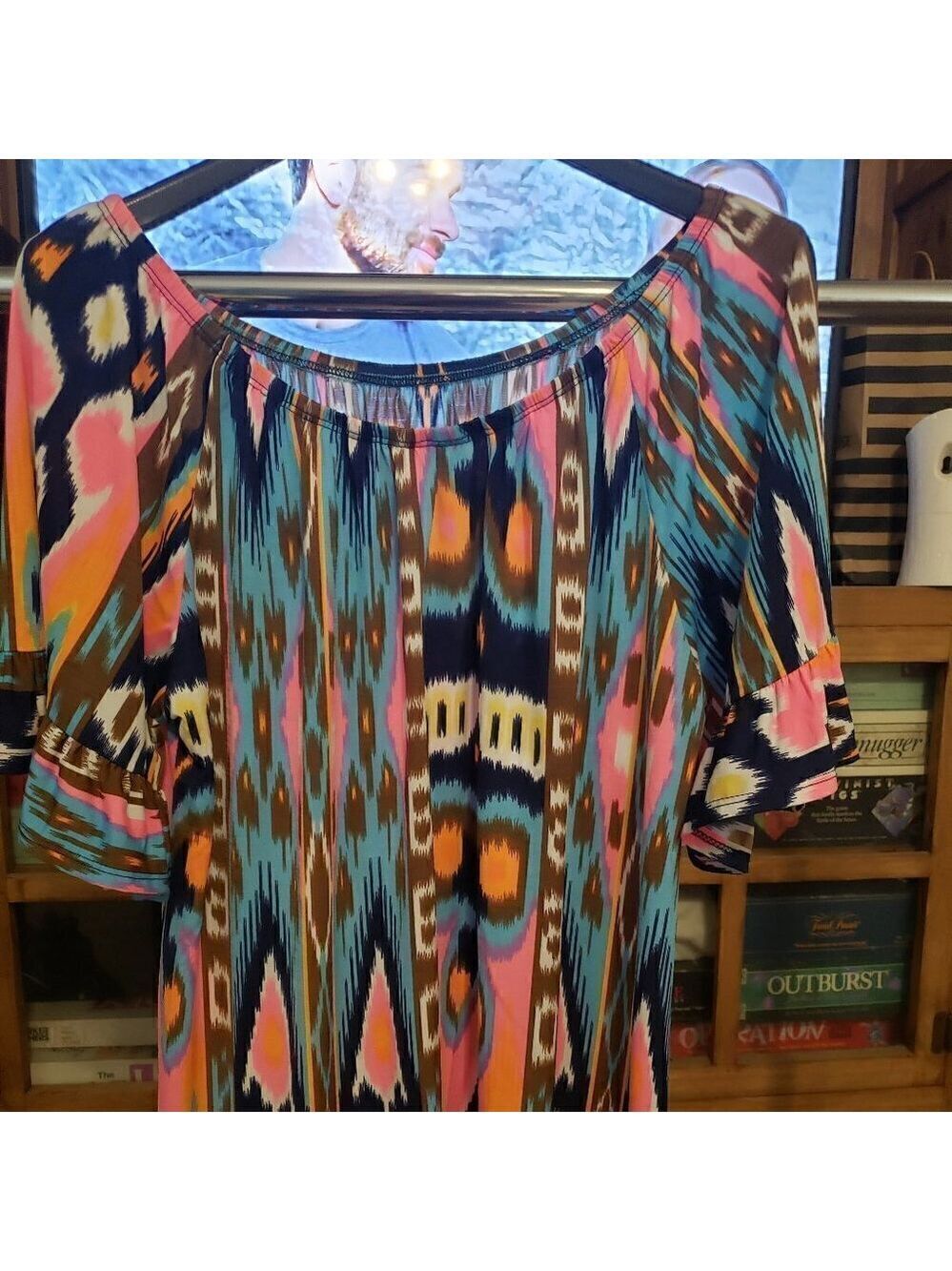 LOVELY J Aztec Print Tunic Dress - Picture 7 of 7